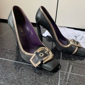 Prada Matt Leather Heels